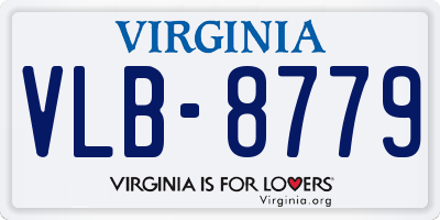 VA license plate VLB8779