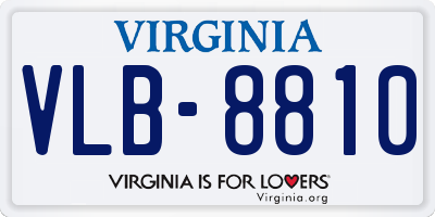 VA license plate VLB8810