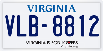 VA license plate VLB8812