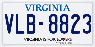 VA license plate VLB8823