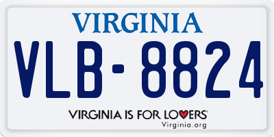VA license plate VLB8824
