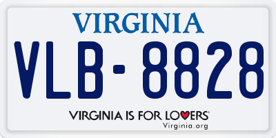 VA license plate VLB8828
