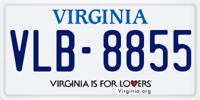 VA license plate VLB8855
