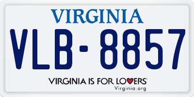 VA license plate VLB8857