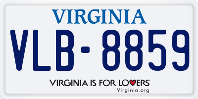 VA license plate VLB8859