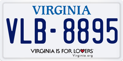 VA license plate VLB8895