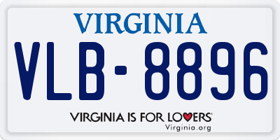 VA license plate VLB8896