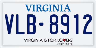 VA license plate VLB8912