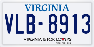 VA license plate VLB8913