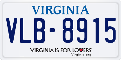 VA license plate VLB8915