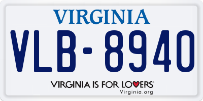 VA license plate VLB8940