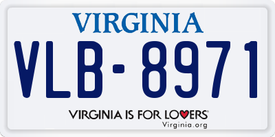 VA license plate VLB8971