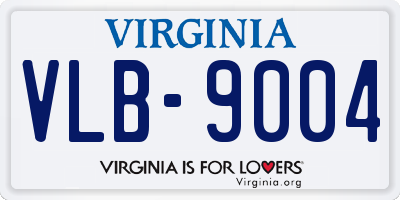 VA license plate VLB9004
