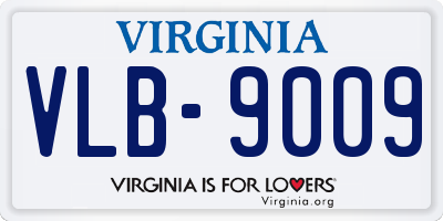 VA license plate VLB9009