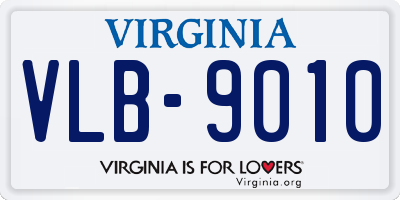 VA license plate VLB9010