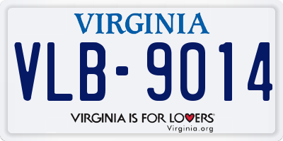 VA license plate VLB9014