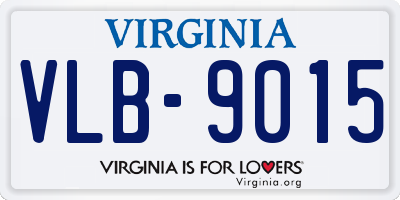 VA license plate VLB9015