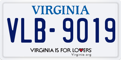 VA license plate VLB9019