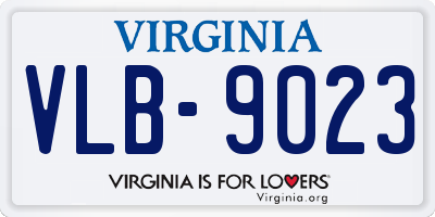 VA license plate VLB9023