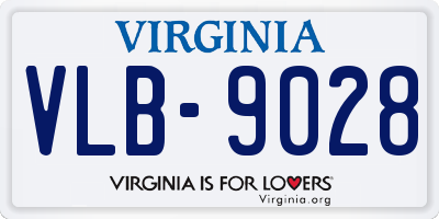 VA license plate VLB9028