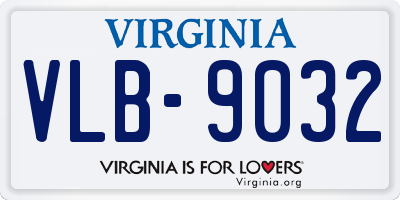 VA license plate VLB9032