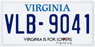 VA license plate VLB9041
