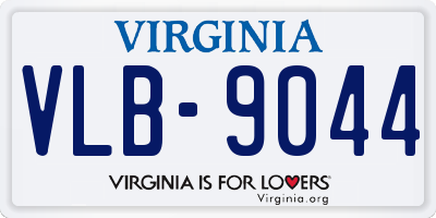 VA license plate VLB9044