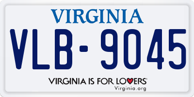 VA license plate VLB9045