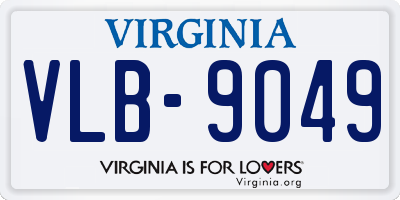 VA license plate VLB9049