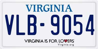 VA license plate VLB9054