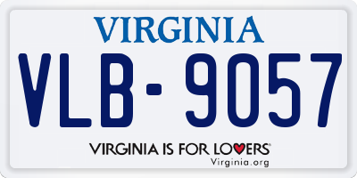 VA license plate VLB9057