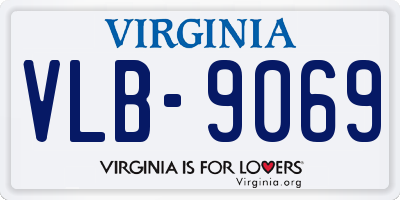 VA license plate VLB9069