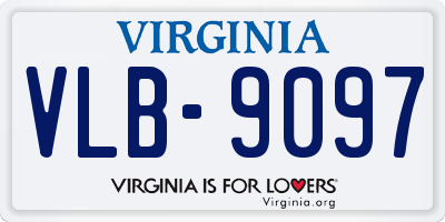 VA license plate VLB9097