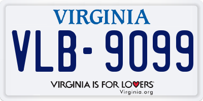 VA license plate VLB9099