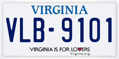 VA license plate VLB9101