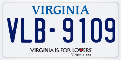 VA license plate VLB9109