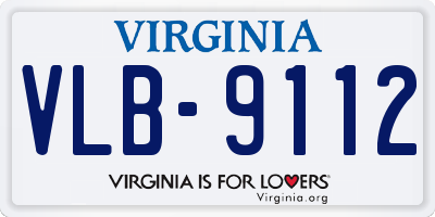 VA license plate VLB9112