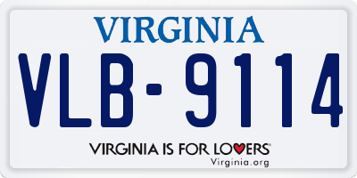 VA license plate VLB9114