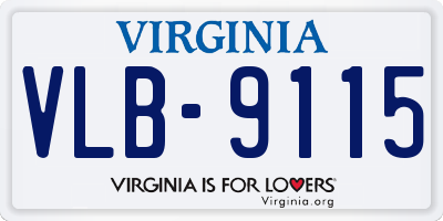 VA license plate VLB9115