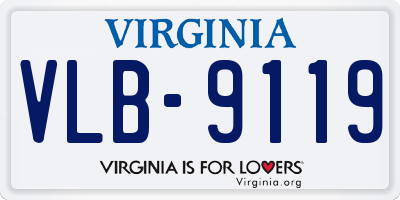 VA license plate VLB9119