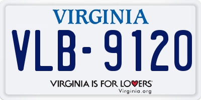 VA license plate VLB9120
