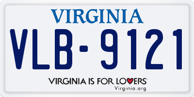 VA license plate VLB9121