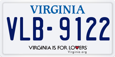VA license plate VLB9122