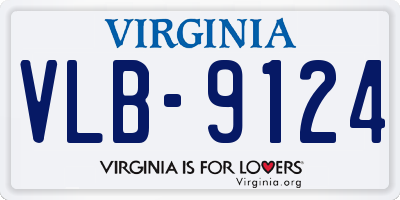 VA license plate VLB9124