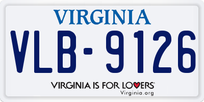 VA license plate VLB9126