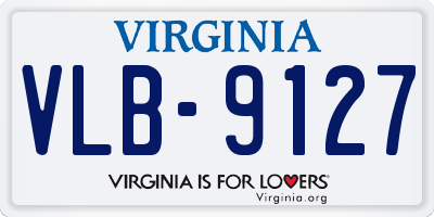 VA license plate VLB9127
