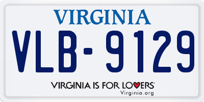 VA license plate VLB9129