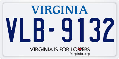 VA license plate VLB9132