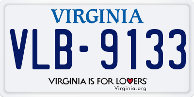 VA license plate VLB9133