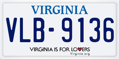VA license plate VLB9136